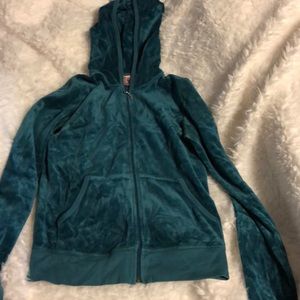 Juicy velvet blue hoodie and pants. Size small.